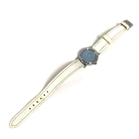 HERMES CL4.230 Clipper Nacre 12P Diamond Women's Wristwatch with leather strap - Picture 2 of 13